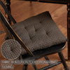 Kettle Grove Black Micro Plaid Farmhouse Country Chair Pad 14x14 - VHC Brands