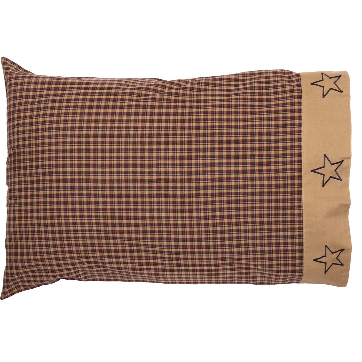 Patriotic Patch Standard Pillow Case Set of 2 21x30