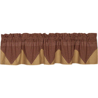 Patriotic Patch Plaid Layered Valance 16x72