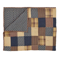 Patriotic Patch Quilted Throw 50x60