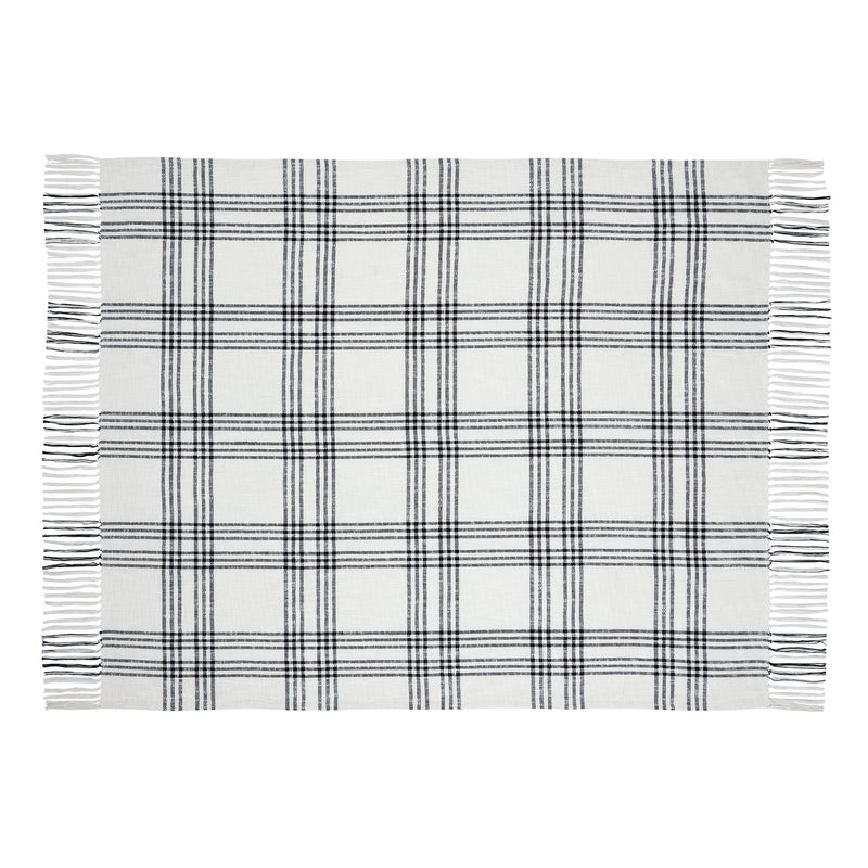 Black Plaid Woven Throw 50x60 **BACKORDERED UNTIL FEBRUARY 2025**