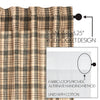 Cider Mill Plaid Prairie Swag Set of 2 36x36x18