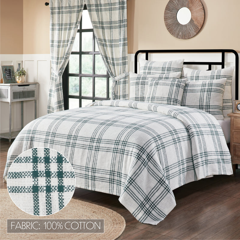 Pine Grove Plaid King Coverlet 97x110