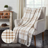 Wheat Plaid Woven Throw 50x60 **BACKORDERED UNTIL MARCH 2025**