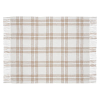 Wheat Plaid Woven Throw 50x60 **BACKORDERED UNTIL MARCH 2025**