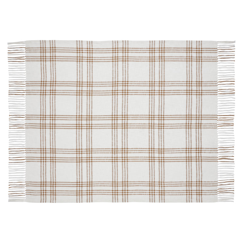 Wheat Plaid Woven Throw 50x60 **BACKORDERED UNTIL MARCH 2025**