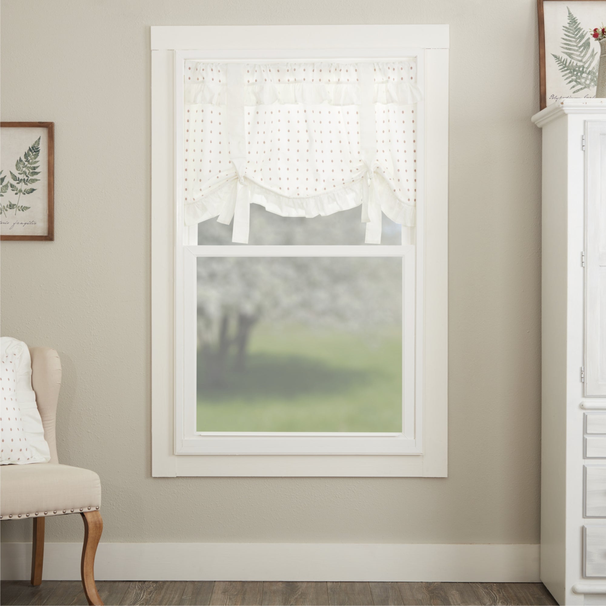 Abigail Ruffled Roman Valance 24Lx40W