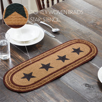 Potomac Jute Runner Stencil Stars 8x24