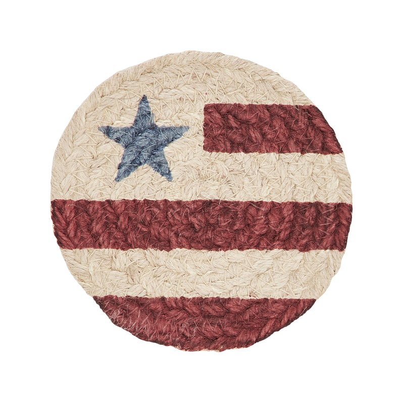 Celebration Jute Flag Coaster Set of 6