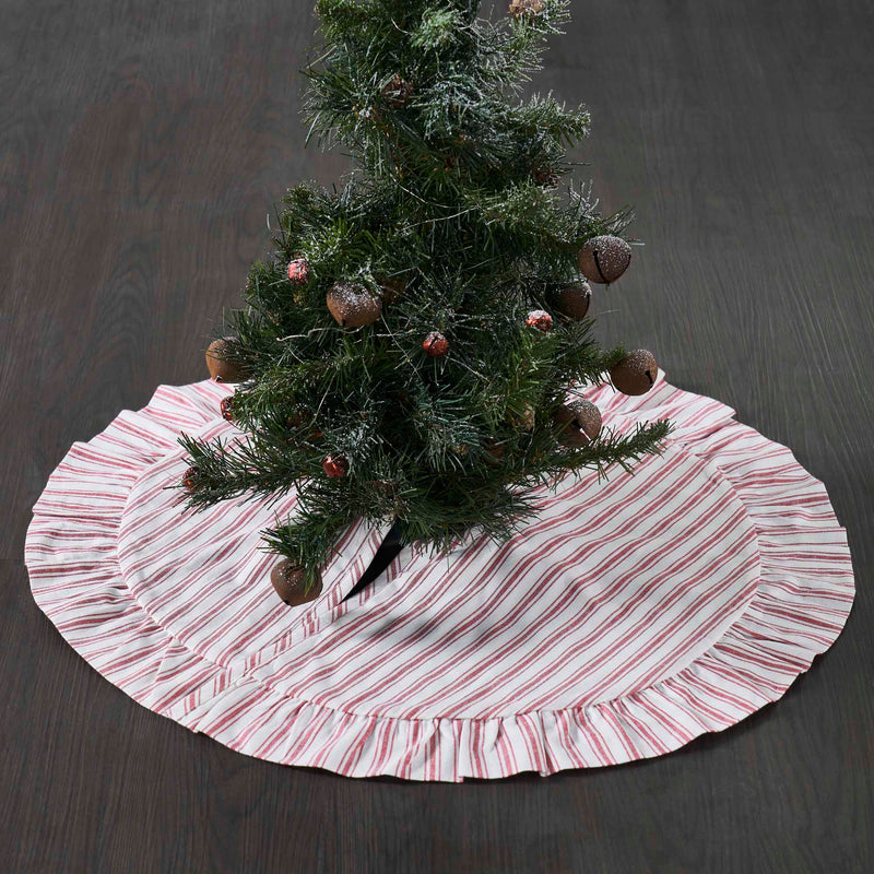 Timeless Ticking Red Mini Tree Skirt 27