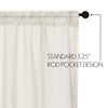 Tobacco Cloth Antique White Valance Fringed 16x90