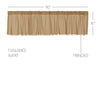 Tobacco Cloth Khaki Valance Fringed 16x90