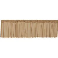 Tobacco Cloth Khaki Valance Fringed 16x90