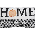 Annie Black Check Home Pumpkin Ruffle Pillow 14x22
