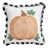 Annie Black Check Pumpkin Pillow 12x12