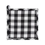 Annie Black Check Pumpkin Trivet 8x8 Set of 3