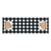 Annie Black Check Pumpkin Runner 8x24