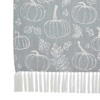 Silhouette Pumpkin Grey Throw 50x60