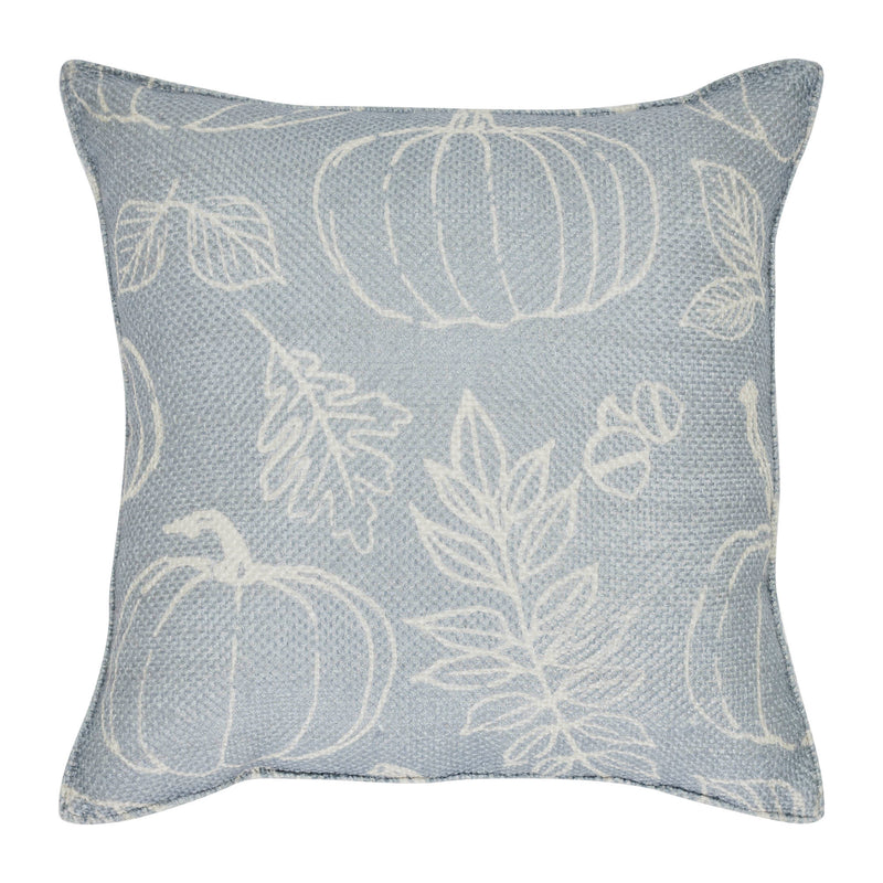 Silhouette Pumpkin Grey Pillow 14x14