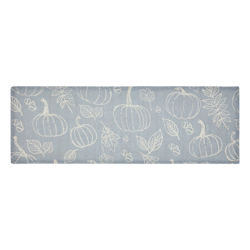 Silhouette Pumpkin Grey Runner 12x36