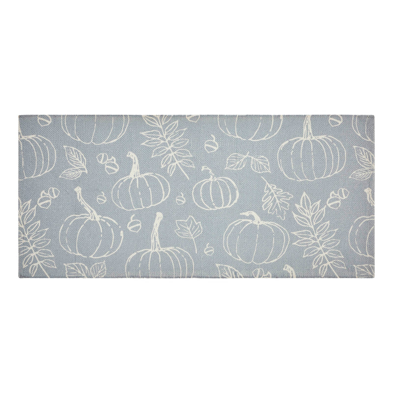 Silhouette Pumpkin Grey Indoor/Outdoor Rug Rect 17x36