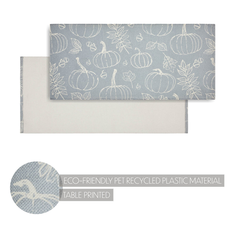Silhouette Pumpkin Grey Indoor/Outdoor Rug Rect 17x36