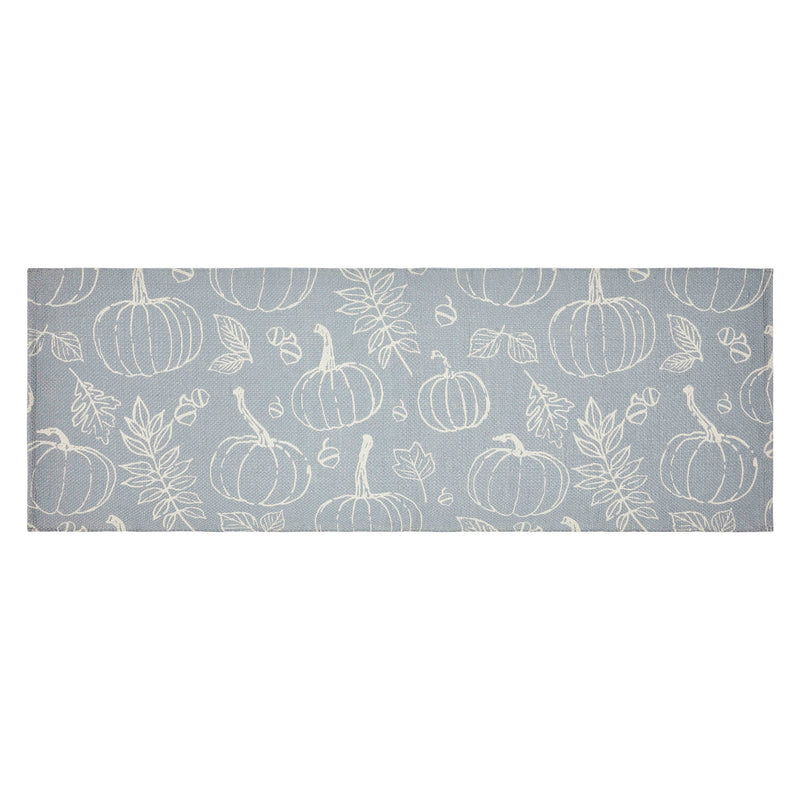 Silhouette Pumpkin Grey Indoor/Outdoor Rug Rect 17x48