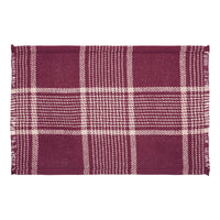 Eston Burgundy Tan Plaid Placemat Set of 2 13x19