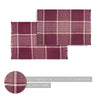 Eston Burgundy Tan Plaid Placemat Set of 2 13x19