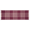 Eston Burgundy Tan Plaid Runner 12x36