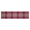 Eston Burgundy Tan Plaid Runner 12x48