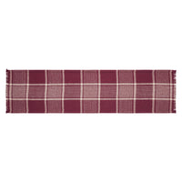 Eston Burgundy Tan Plaid Runner 12x48