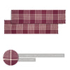 Eston Burgundy Tan Plaid Runner 12x48