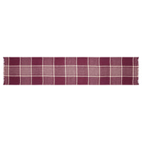 Eston Burgundy Tan Plaid Runner 12x60