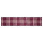Eston Burgundy Tan Plaid Runner 12x60