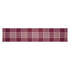 Eston Burgundy Tan Plaid Runner 12x60