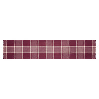 Eston Burgundy Tan Plaid Runner 12x60