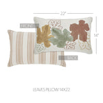 Bountifall Leaves Pillow 14x22