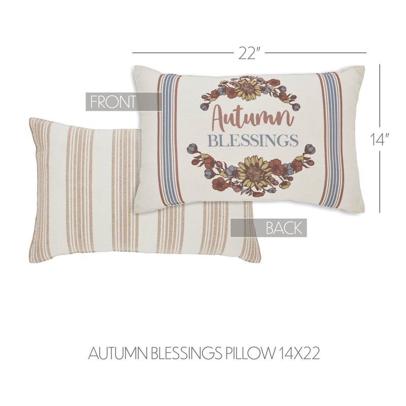 Bountifall Autumn Blessings Pillow 14x22