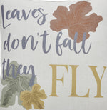 Bountifall Leaves Fly Pillow 12x12