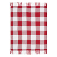 Annie Red Check Woven Throw 50x60