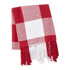 Annie Red Check Woven Throw 50x60