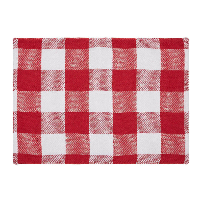 Annie Red Check Placemat Set of 2 13x19