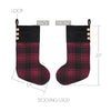 Cumberland Red Black Plaid Stocking 12x20