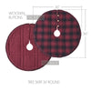 Cumberland Red Black Plaid Tree Skirt 36