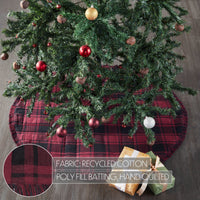 Cumberland Red Black Plaid Tree Skirt 36