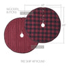 Cumberland Red Black Plaid Tree Skirt 48