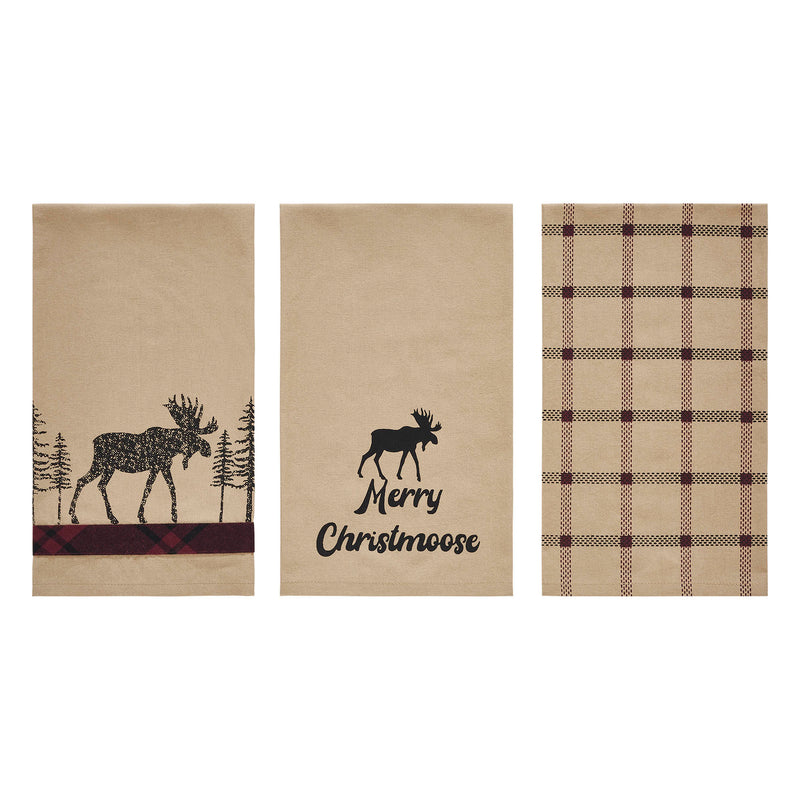 Cumberland Moose Tea Towel Set of 3 19x28