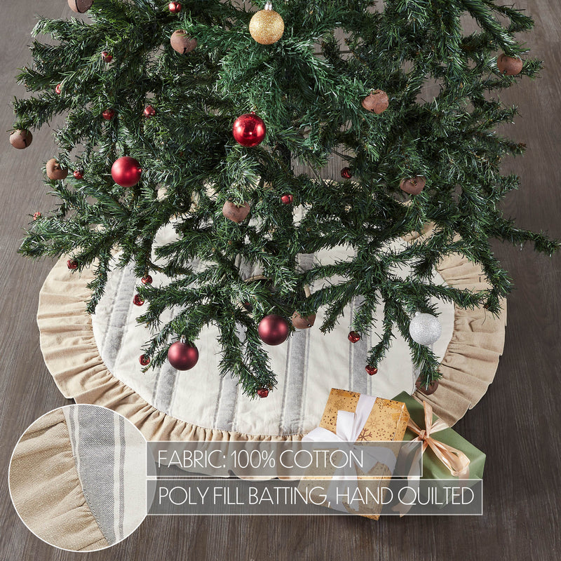 Grace Grain Sack Stripe Tree Skirt 36