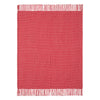 Gallen Red White Woven Throw 50x60